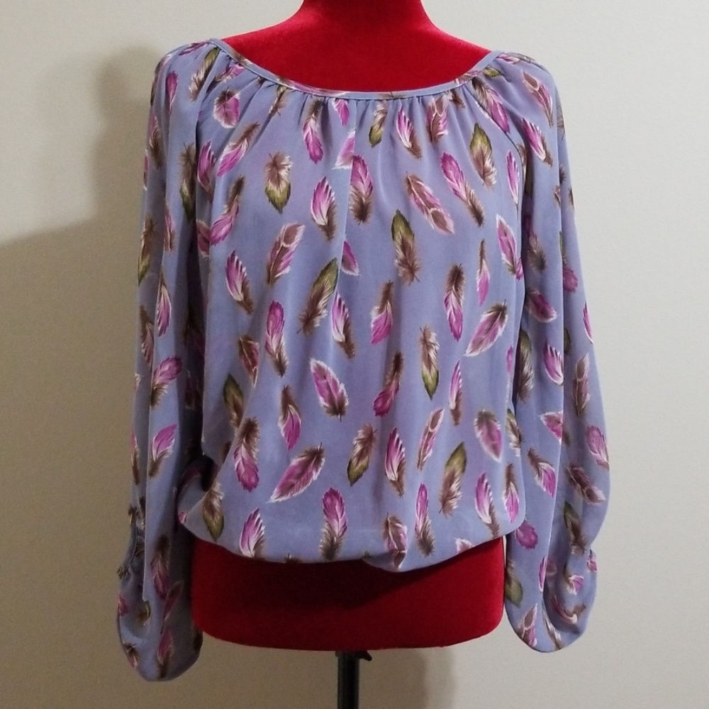 Love Culture sheer feathered top